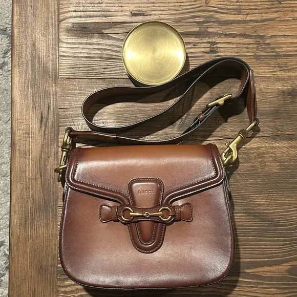 Gucci Medium Lady Web Ombre Brown- Leather Strap - Picture 3 of 7